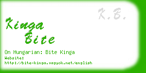 kinga bite business card
